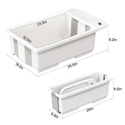 1 Set Collapsible Baby Bathtub with Smart Temperature Display