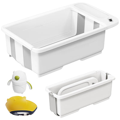 1 Set Collapsible Baby Bathtub with Smart Temperature Display