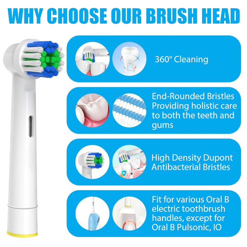 12 Pcs Replacement Toothbrush Heads Compatible with Oral B Braun