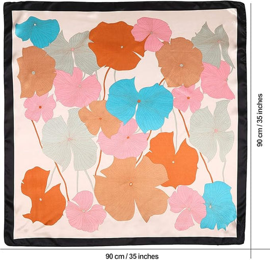 35” Satin Large Square Head Scarves